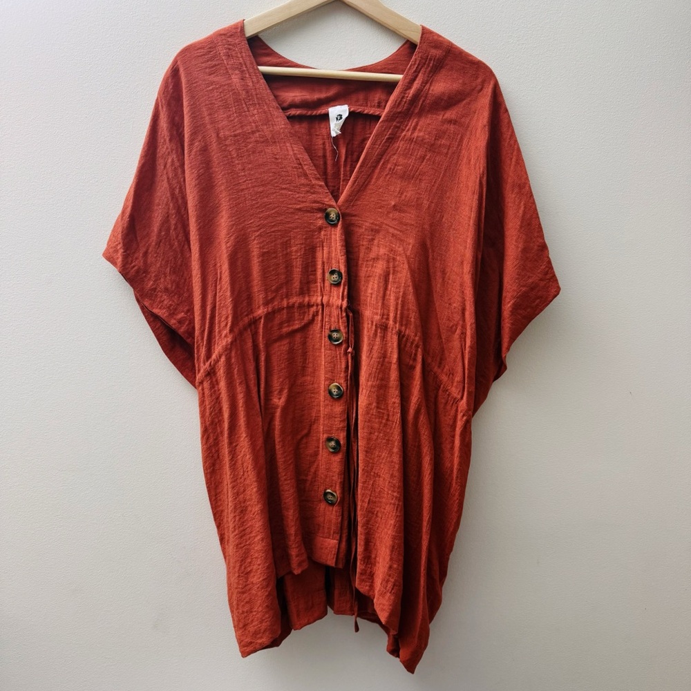 Women's Flawless Button-Front V-Neck Tunic